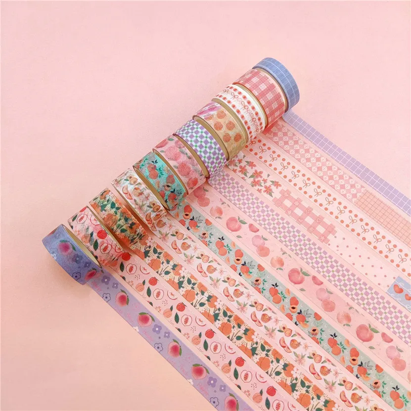 Washi Tape Set 3M Peach Washitape Scrapbooking Diary Stickers Cinta Decorative Adhesive Tape Masking Tape Kawaii Stationery Pet