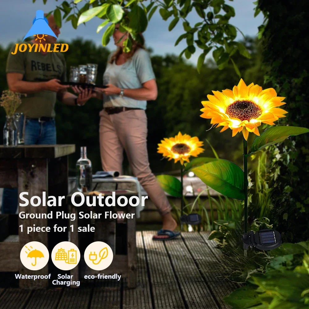 Solar LED Simulation Flower Sunflower Ground Lamp Outdoor Decoration Garden Lamp Villa Courtyard Landscape Lawn Lights