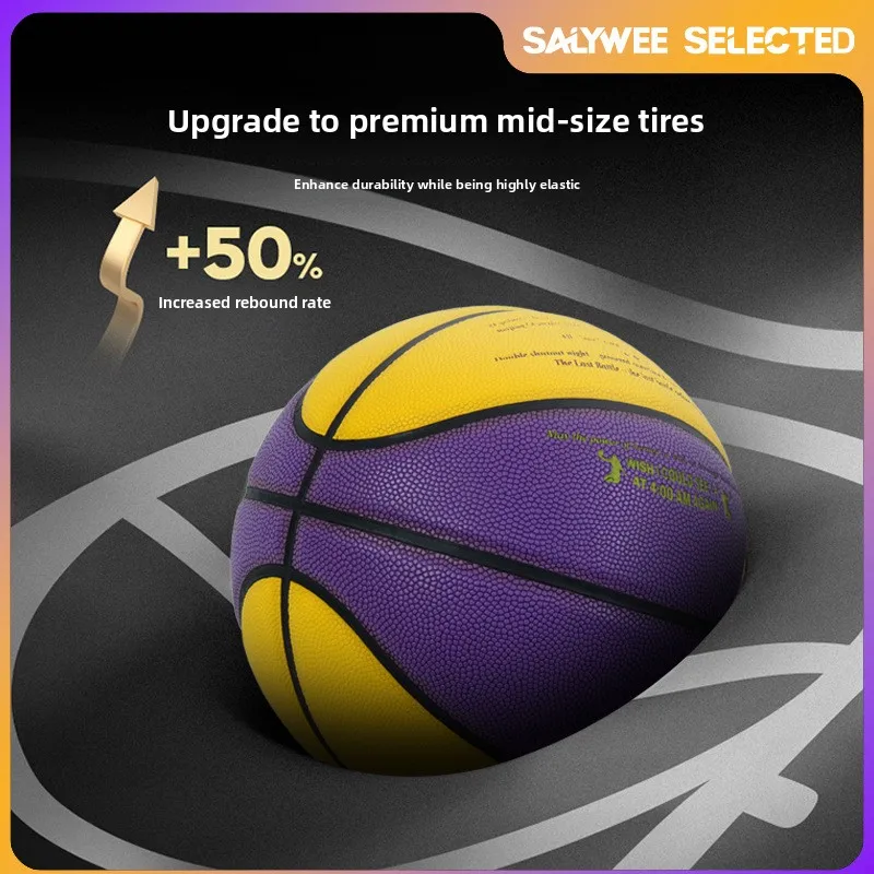 Cadeau pour fille basket-ball bleu adulte enfants balle Durable étoile PU cadeau formation compétition spécial basket-ball taille 7 anniversaire