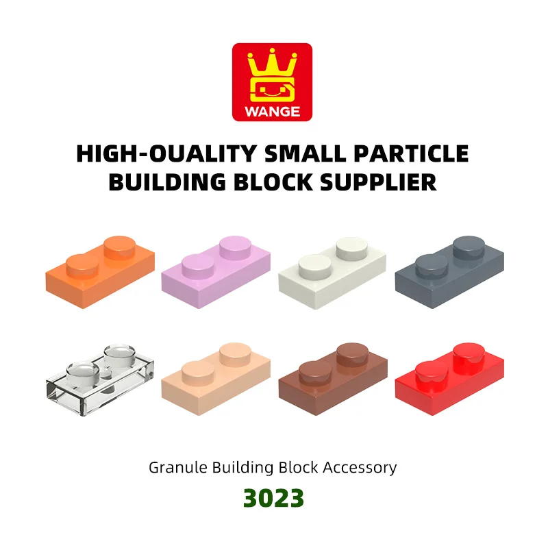 WANGE 282 Stück/Set 3023 Kurze 2-Loch-Bausteine Moc Farb-Zubehör Kompatibel mit Brick DIY Ersatzteilen Spielzeug Geschenk