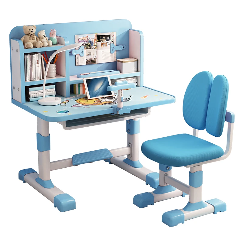Детский стол, учебный стол для девочек начальной школы, коррекция осанки сидения, подъемный стол и чай.