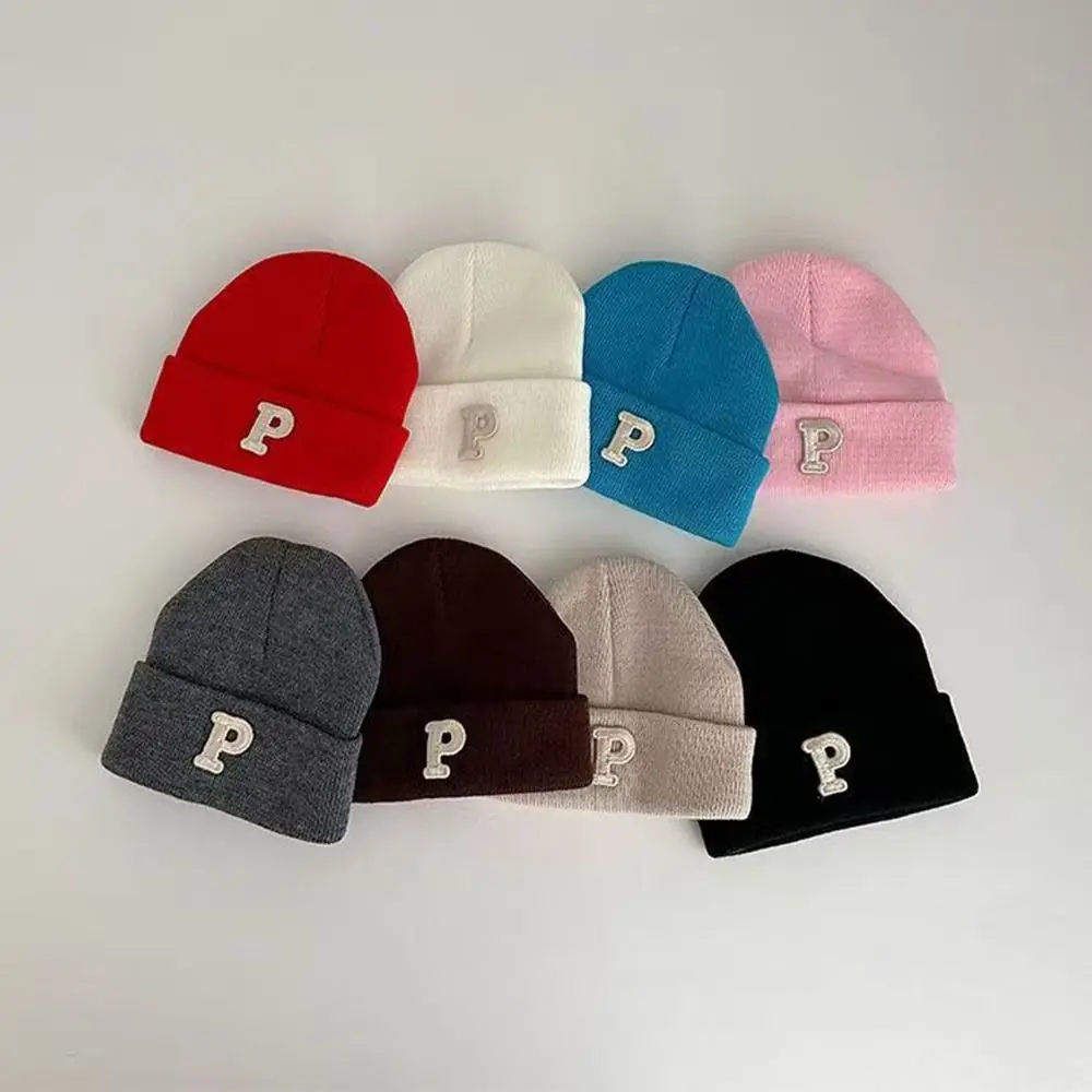 

Cute Soft Baby Beanies Hat Ear Protection Windproof Infant Knitted Cap Warm Solid Color Skullies Cap Outdoors