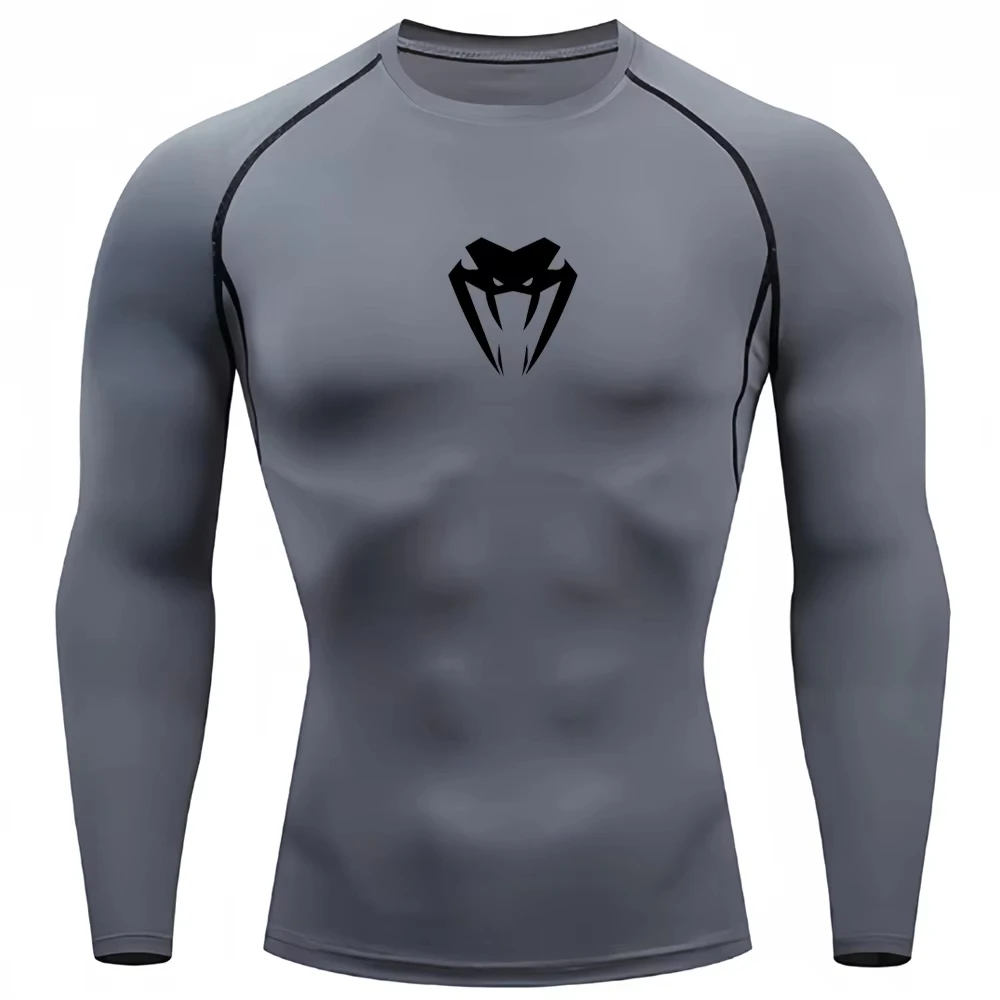 Men's compression sports shirt, running training sports shirt, quick-drying elastic sports T-shirt