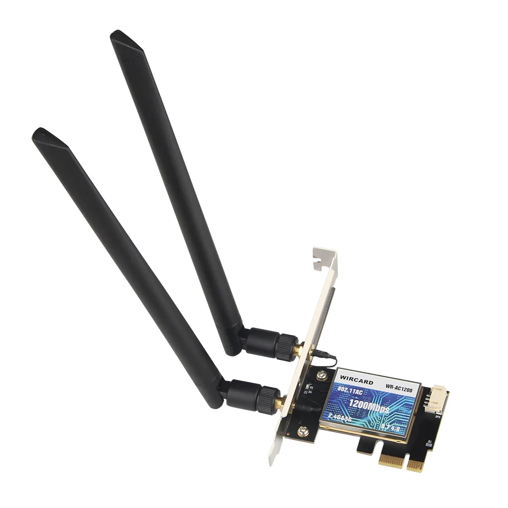 

WIRCARD PCI Express WR-AC1200 7260AC 2.4G / 5G Dual Band 1200Mbps Wireless PCI-E Wi-Fi Bluetooth 4.0 7260 WIFI Card Desktop