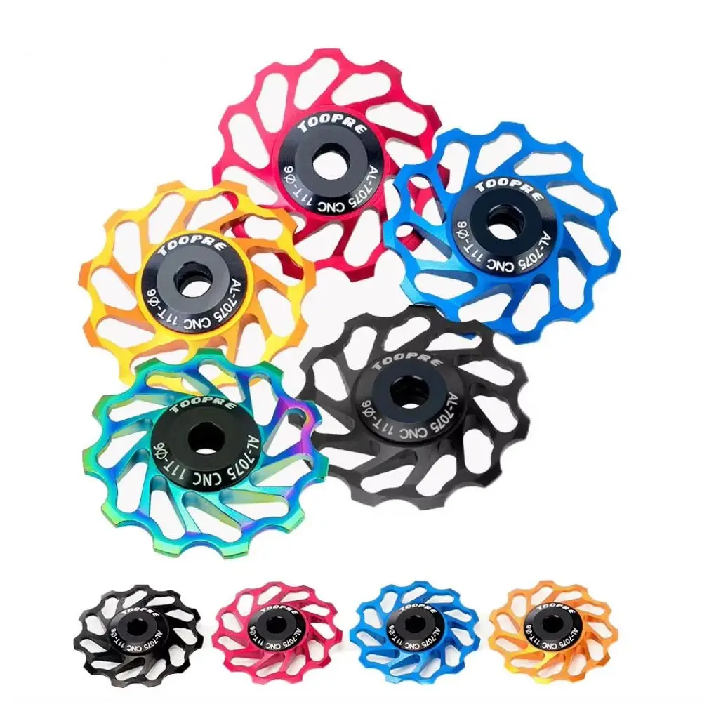 11T/13T Bicycle Rear Derailleur Bearing Pulley Positive Negative Tooth Bike Rear Derailleur Pully Durable Ceramic Bearing