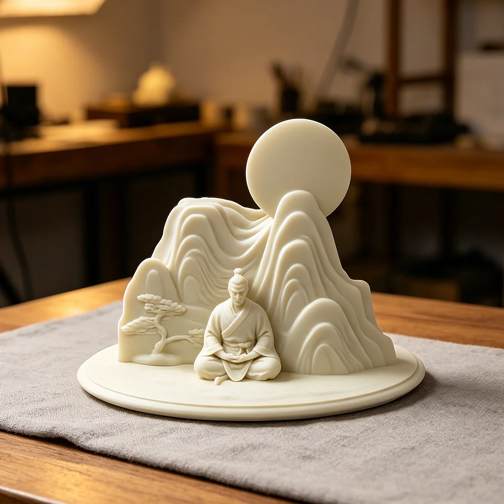 H10cm/20cm Creative Emotional Stabilizer Meditation Healing 3D Printed PLA Statue Model Figurine Decoration Craft Gift view 5