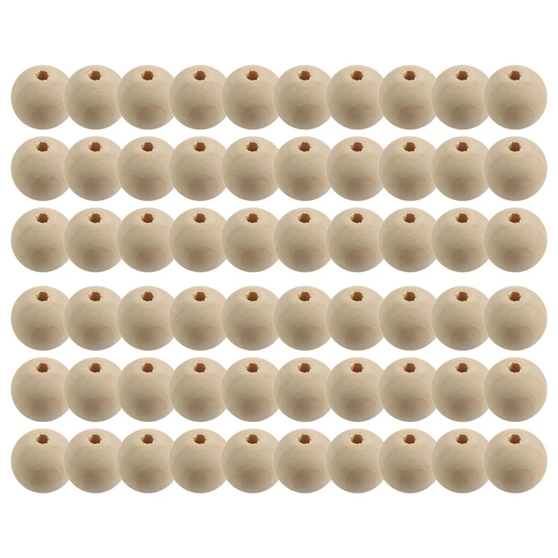 天然木のスペーサービーズ,ジュエリー作り,DIY,工芸品,木の色,25mm,60x