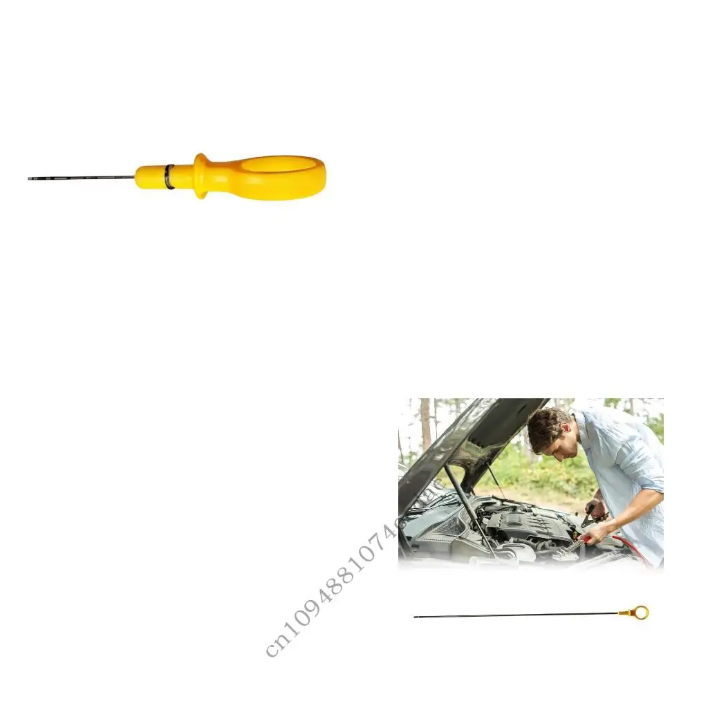 Single Piece Engine Oil Dipstick with Pull Loop Maintenance Design for 3.5L 3.7L 