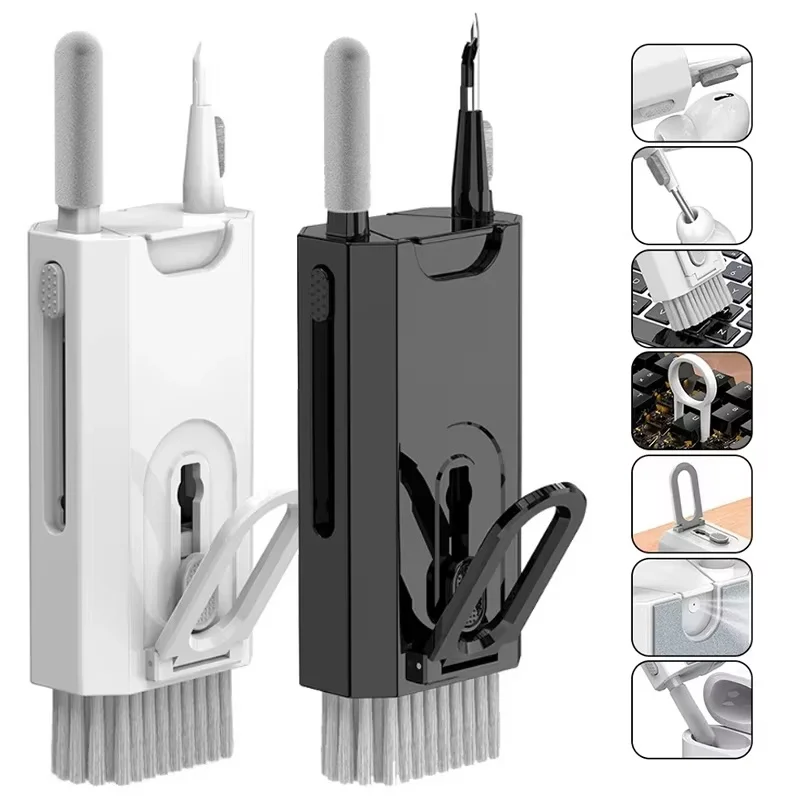 8 In 1 Cleaning Kit Keyboard Cleaner For AirPods Camera Phone Cleaning Tool Keycap Puller Set Screen Brush Earphone Cleaning Pen