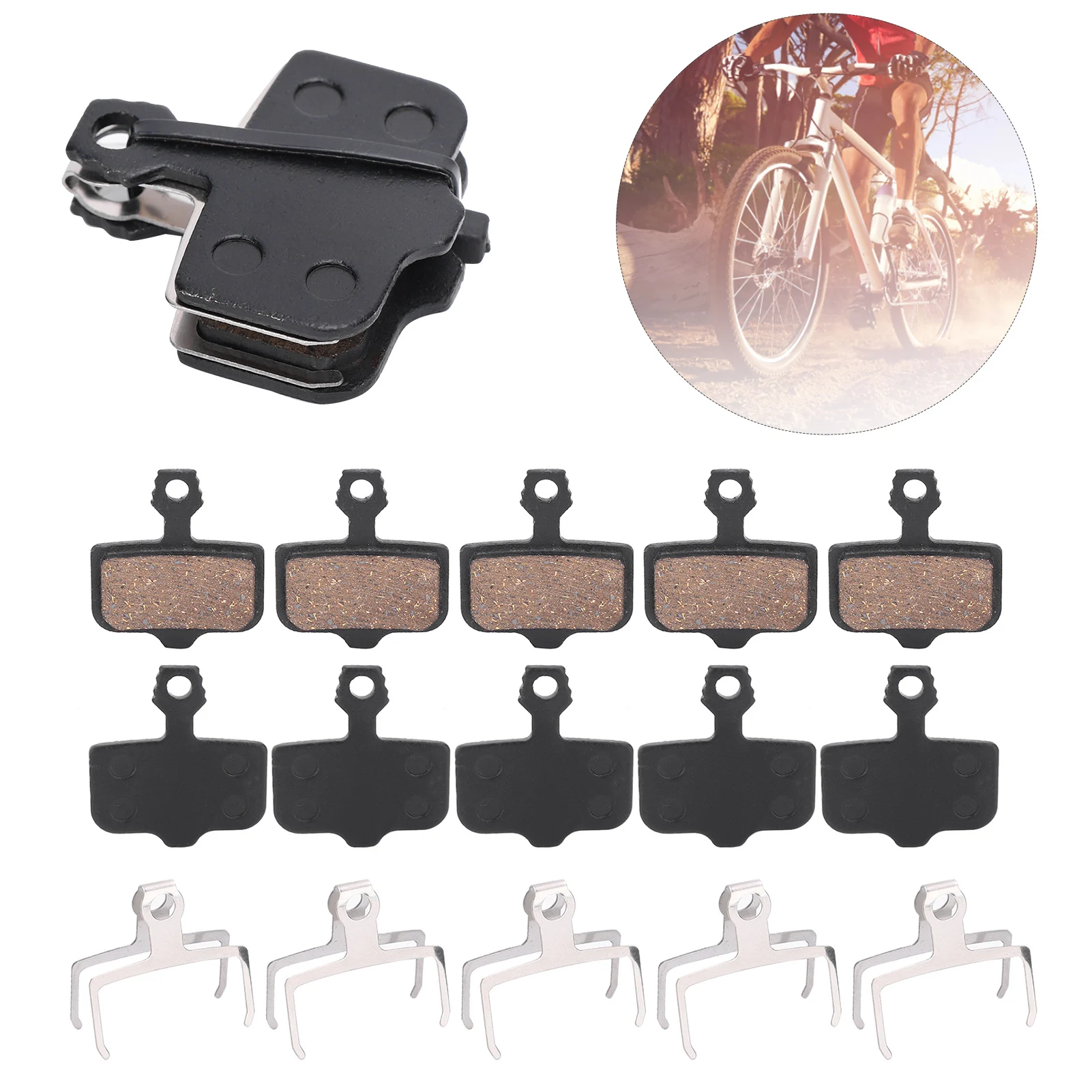 

5 Pairs 30MM Mountain Bike Disc Brake Pads Resin SemiMetal Electromobile Brake Pads