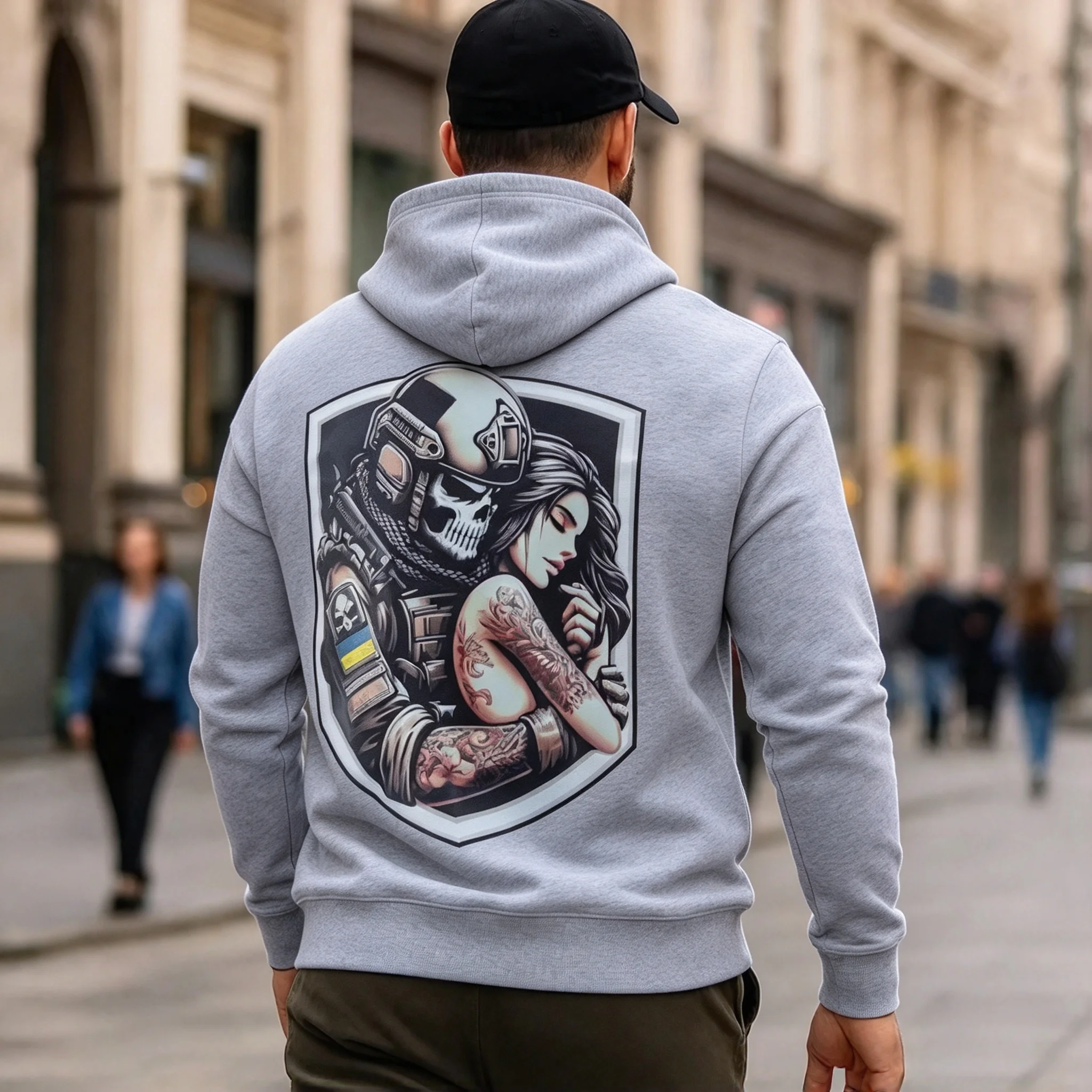 2026 Extra-large size tactical printed sweatshirt - military design - must-have for men - long-sleeved fall/winter hooded shirt