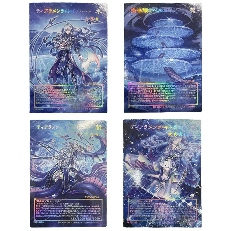 

Yu-Gi-Oh! Tearlaments Kitkallos Tearlaments Kaleido-Heart DIY self-made Flash Card Anime Game Collection Cards Gift Toys 63x88mm