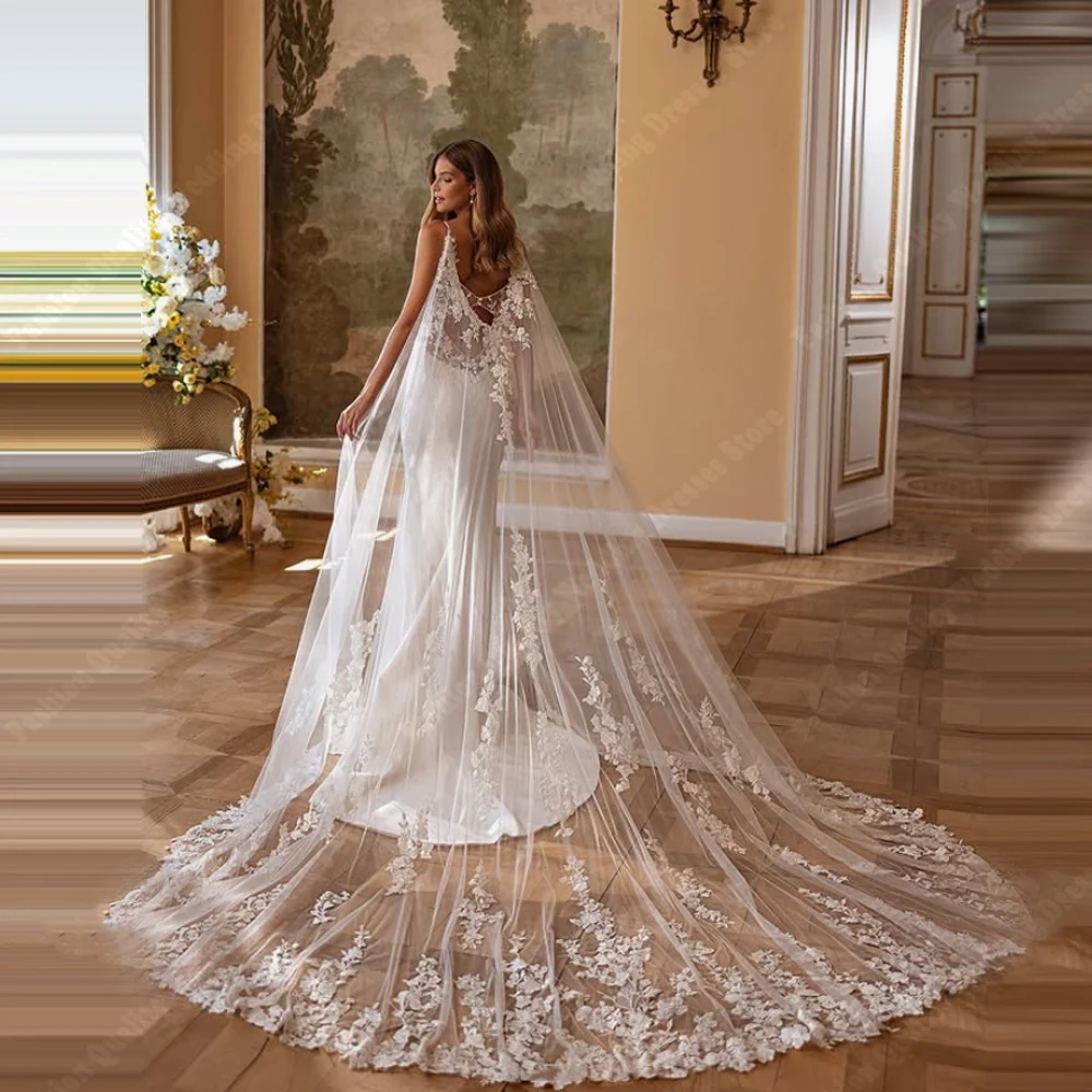 فساتين زفاف حورية البحر الساحرة للنساء مشرق مثير من الساتان زي العرائس طول التطهير مأدبة Vestidos De Novias 2026 مخصصة