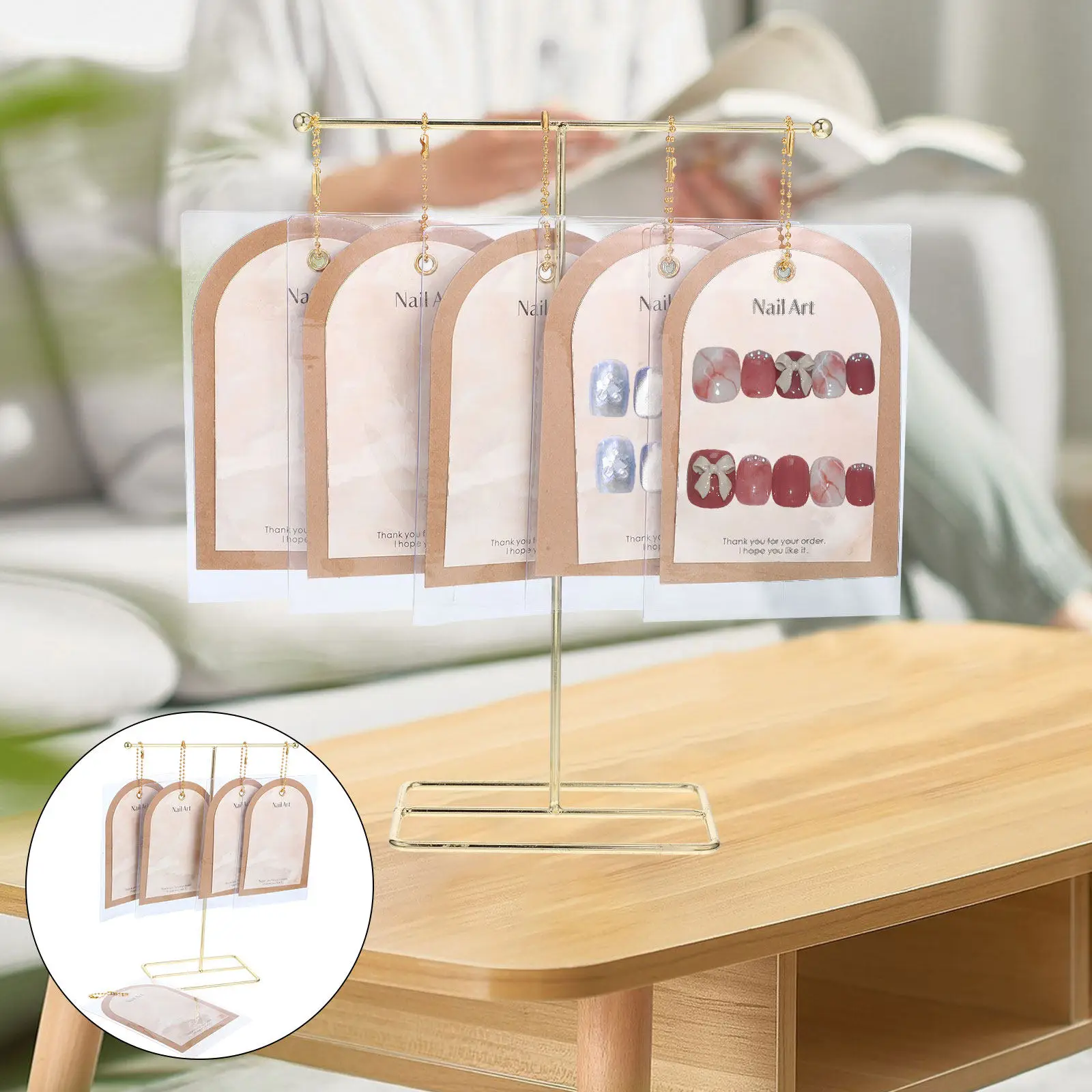 

Набор из 1 подставки для демонстрации накладных ногтей, акриловых гелевых типсов, карточек для маникюра, органайзер для салона красоты, витрина для презентации