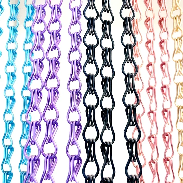Aluminum Metal Chain Curtain Metallic Mesh Fabric Metal Mesh Curtain For Doors