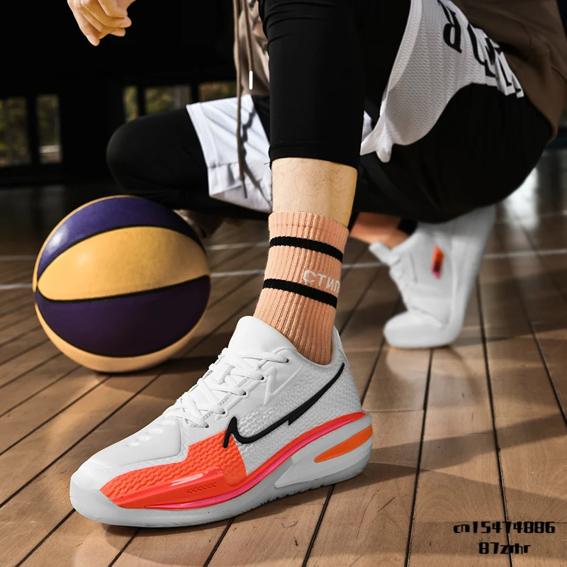 Erkek erkekler basketbol ayakkabıları kadın basketbol Sneakers Anti-skid yüksek top çift nefes adam basketbol çizmeler