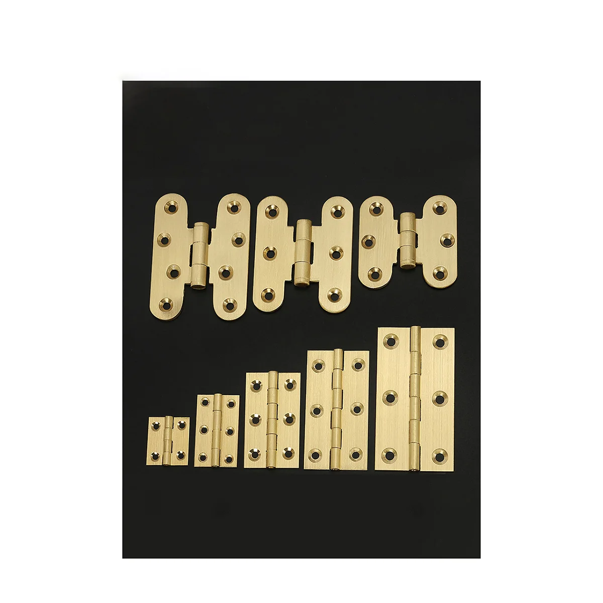 1Pcs Brass Bronze Color 1/1.5/2/2.5/3/4 inch Vintage Copper   Jewelry Box Furniture Hardware Fitting Pure Brass Bearing Hinges