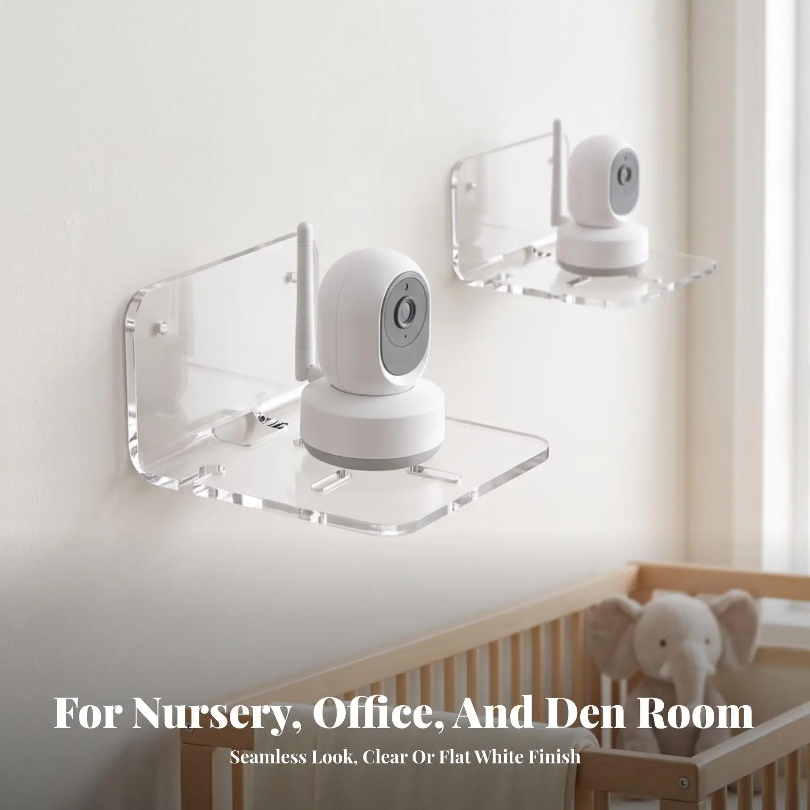 3 Pieces Security Camera Wall Mount | Clear, infant observer Wall Mount,
