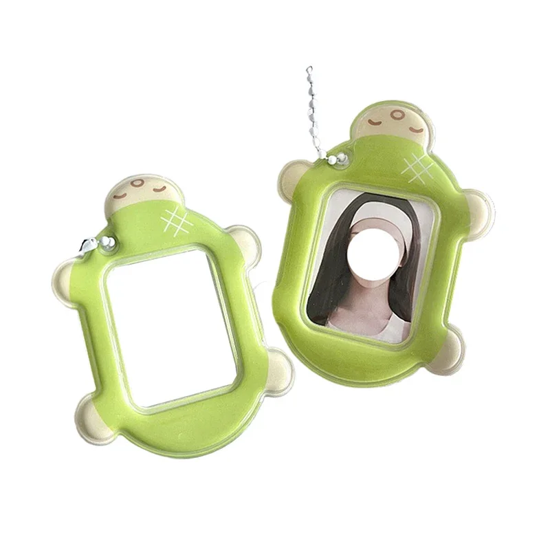 1/2 قطعة Kawaii PVC لطيف هامي السلاحف 2 بوصة حامل بطاقات التعريف الشخصية Kpop المعبود حامل بطاقة الصورة قلادة ل Stargazer فتاة الغطاء الواقي #6