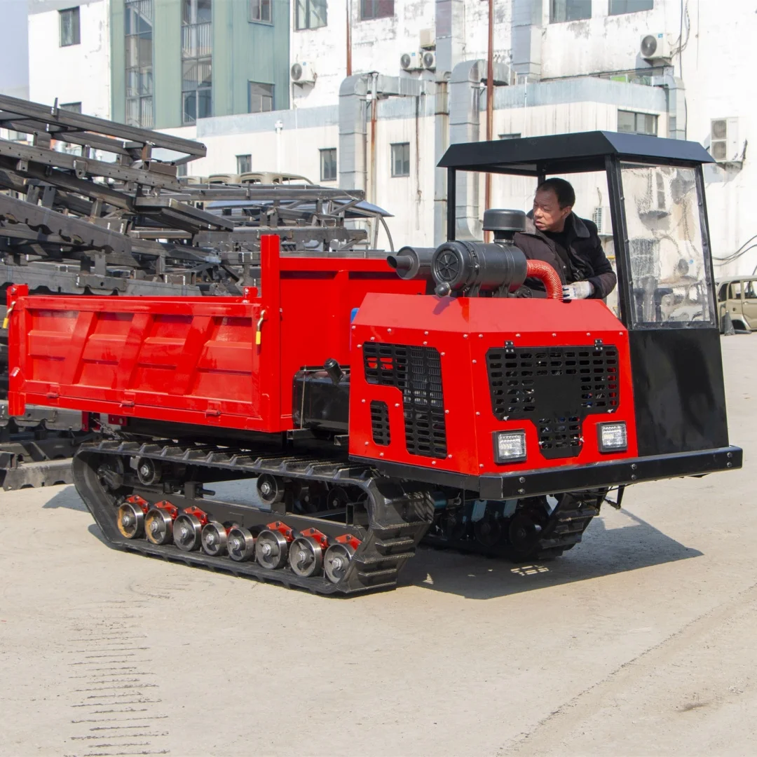 Customized 3 Ton Transporter Dumper Crawler Truck Parameters Of Engineering Rubber Dumper Product Type Earth-Moving Machinery