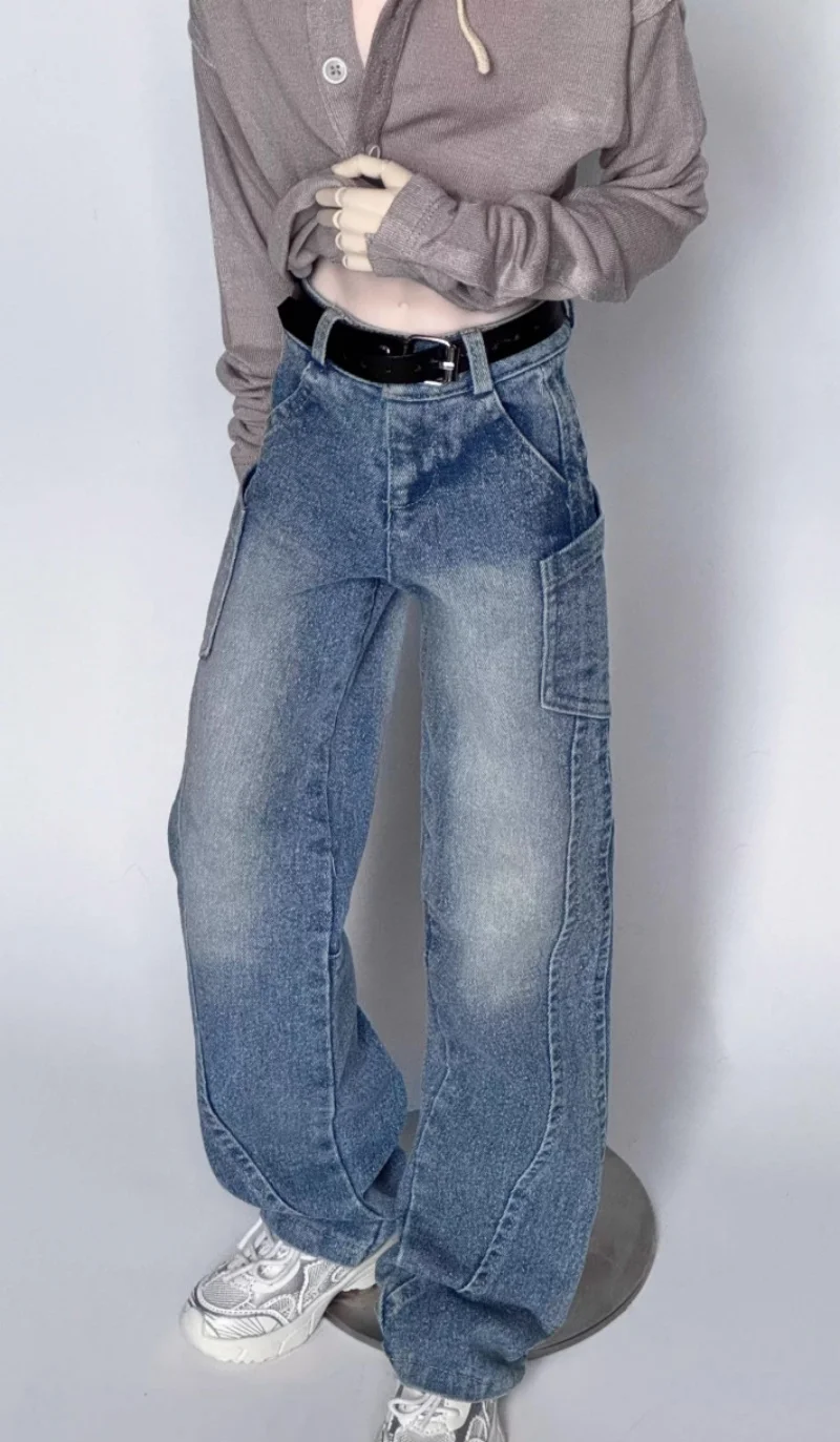 Los pantalones de muñeca bjd son adecuados para accesorios de muñeca vaqueros de pierna ancha de talla tío 68-73 75