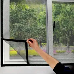 1 Set DIY Self-Adhesive Window Screen Netting Mesh Curtain Anti-Mosquito Cuttable Window Screen  Fitted To Multiple Windows