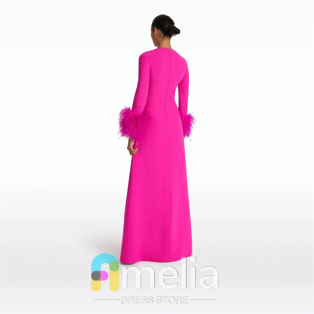 Amelia Evening Dresses A-Line O Neck Crepe for Special Occasions Formal Gowns Elegant Party Dresses Woman For Dubai 2024