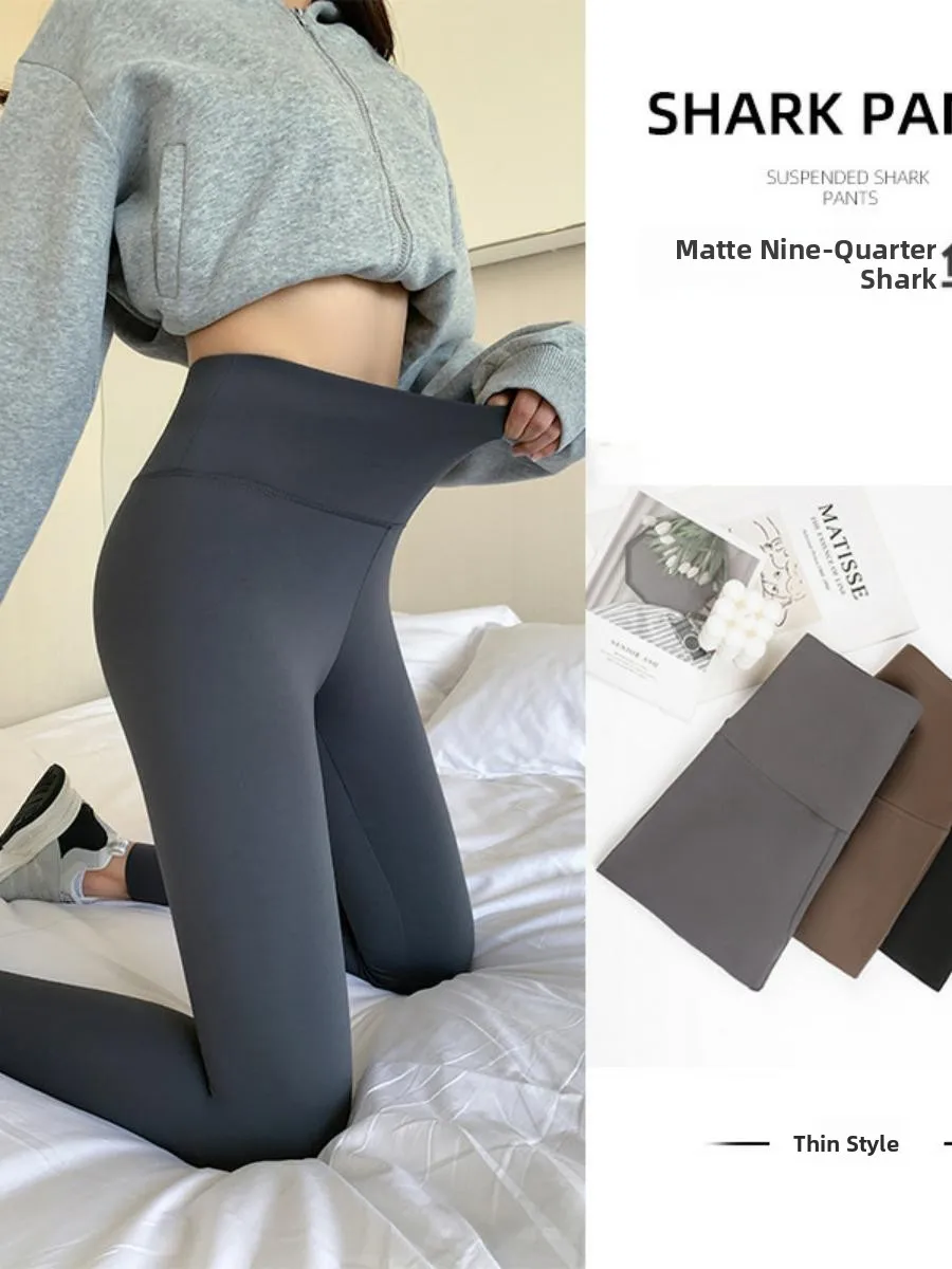 

Брюки для йоги Thiened Fce с высокой талией, женские весенне-осенние брюки с девятью очками, брюки с подтяжкой живота