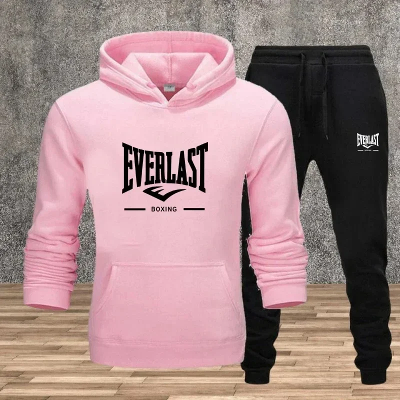 Ein neues modisches Fitness-Jogging-Freizeitset für Herren für Herbst und Winter, bestehend aus zweiteiligem Kapuzenpulloinghose view 4