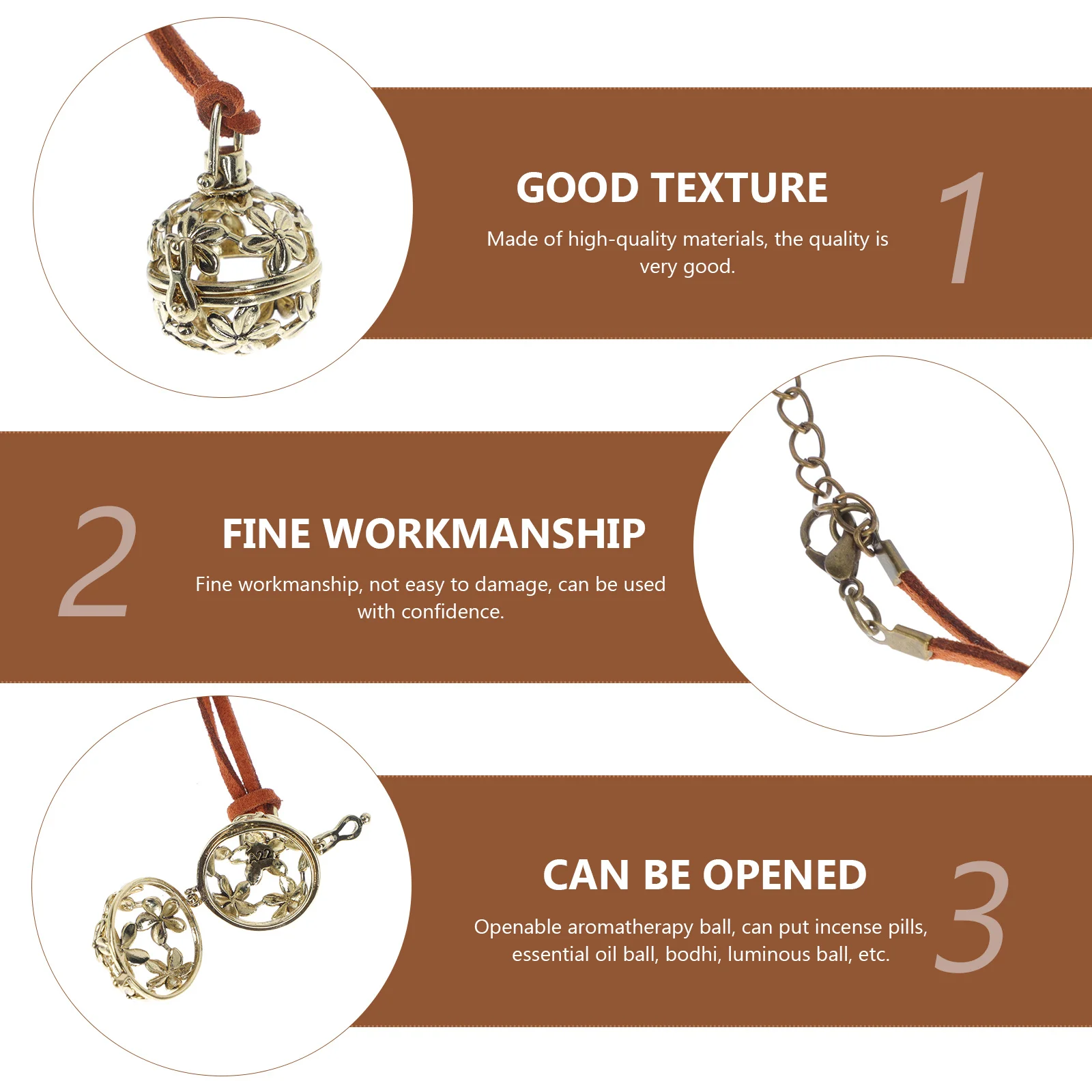 

1Pcs Essential Oil Diffuser Pendant Necklace Hollow Aromatherapy Locket Elegant Choker Perfume Necklace for Events