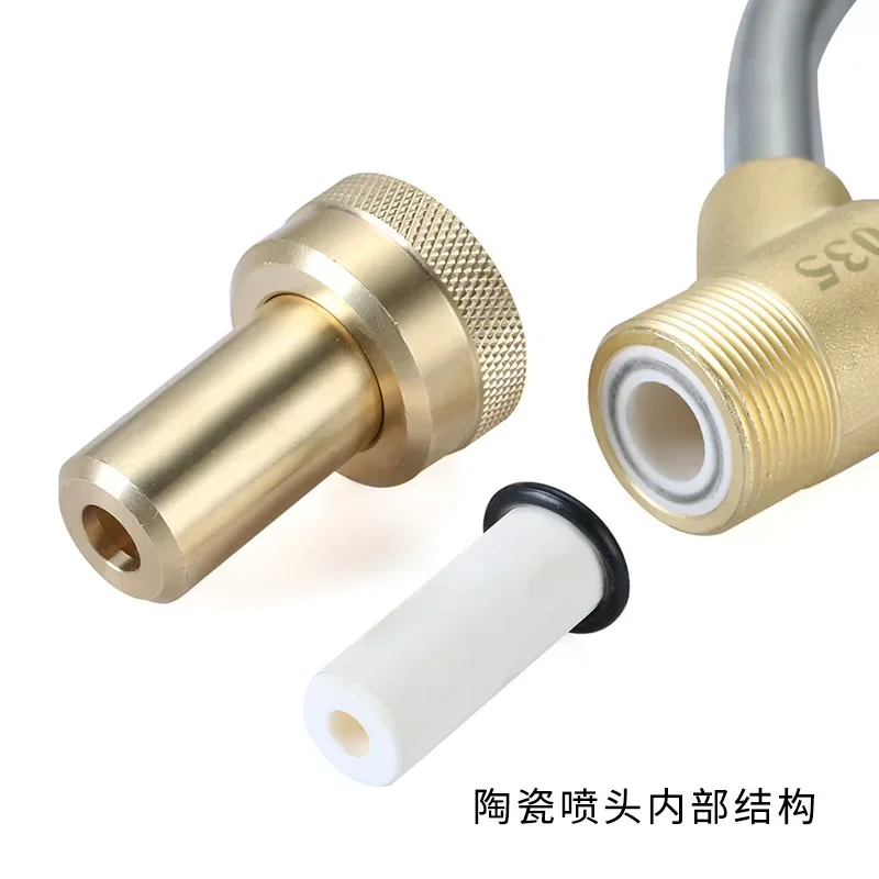 

2025Очистительная машина Пескоструйный пистолет высокого давления Керамический сердечник Насадка из чистой меди Набор пескоструйных трубок