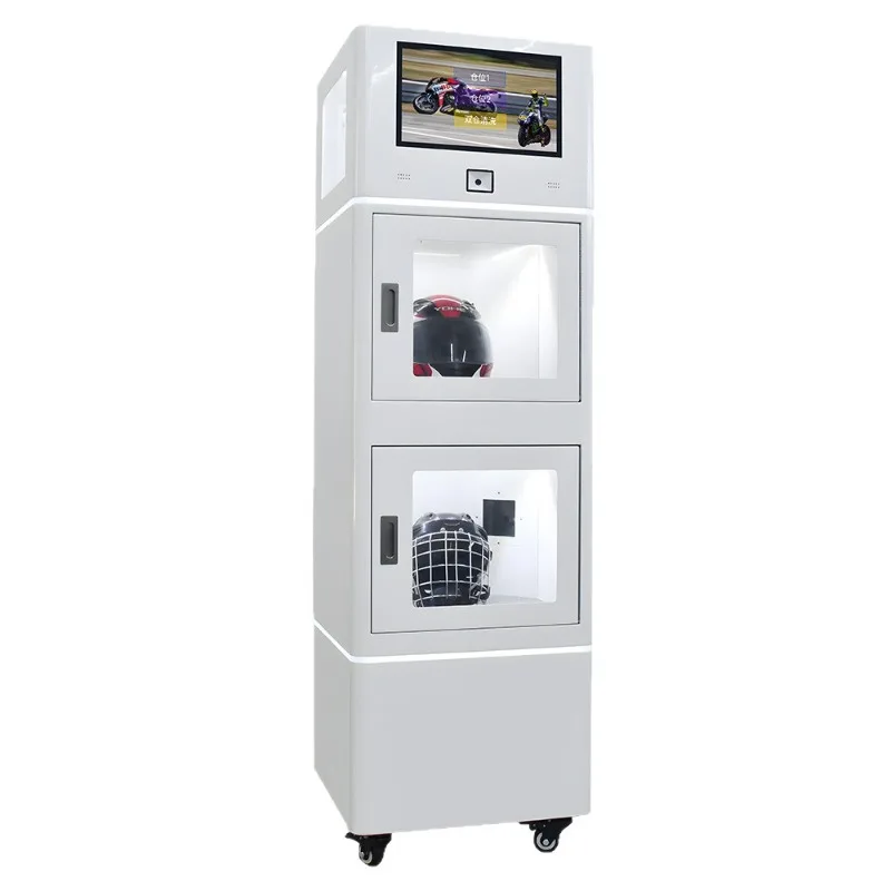Shared self-service motorcycle/racing double helmet dry cleaning machine, automatic cleaning of double warehouse cabinets