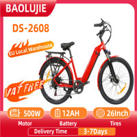 BAOLUJIE DS-2608 Adult Electric Bike 500W Dual Motor Electric Bicycle 48V 12AH Battery 26 Inch Tire All Terrain E-Bike