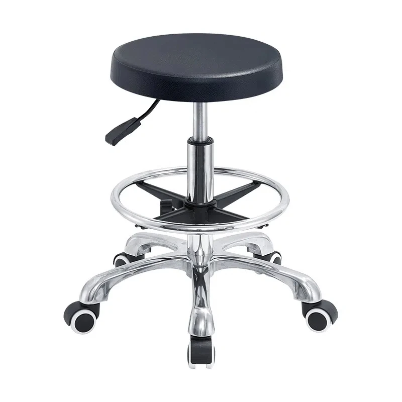 Anti-static adjustable round stool industrial office work chair with casters