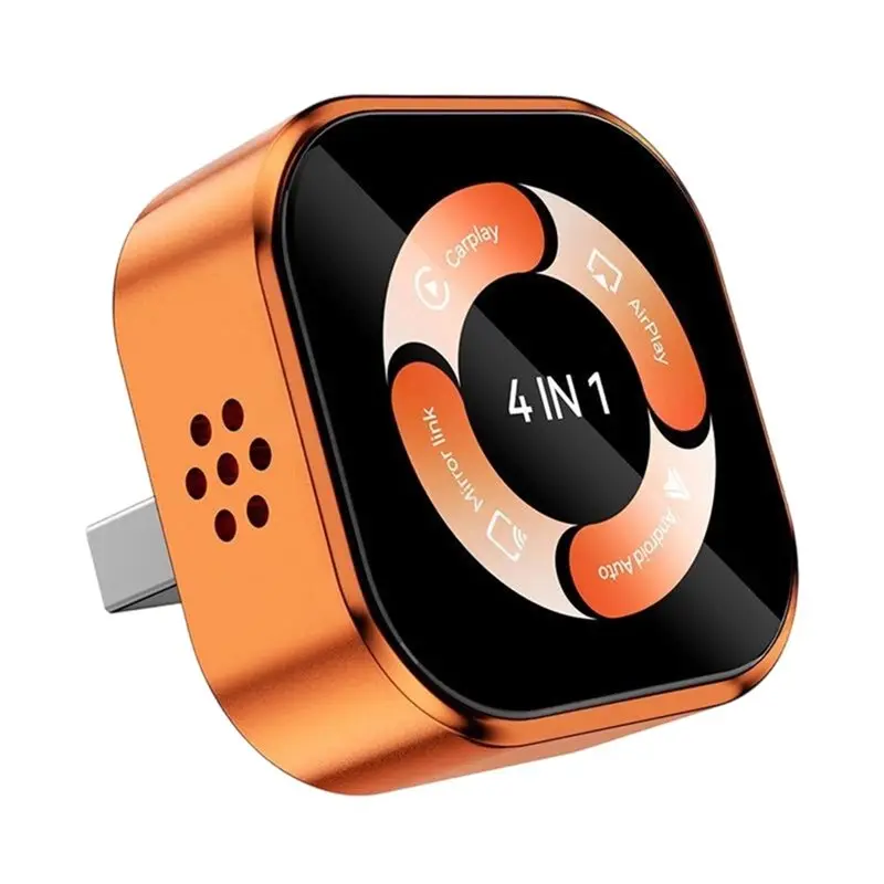 

Y43A-4In1 Wireless Carplay Airplay/Mirror Link/Android Auto/Carplay Smart AI Box USB Dongle Wired To Wireless Carplay