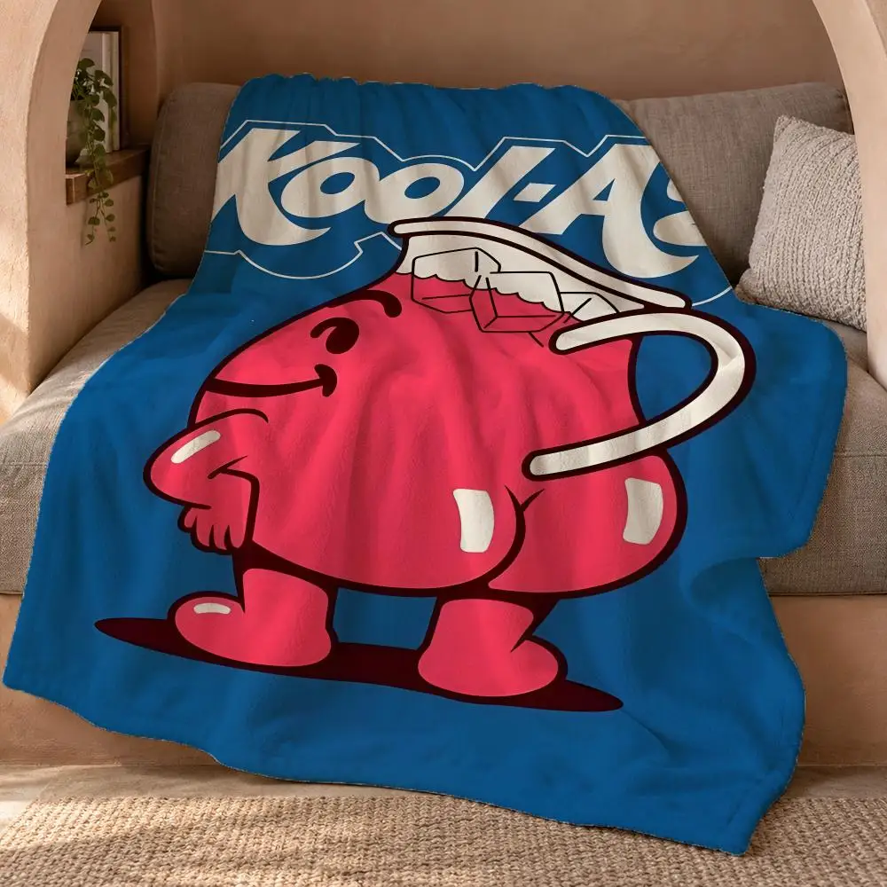 Kool-Aid Man Throw Double Sided Flannel Throw Blanket Soft Travel Camping Sofa Bed Home