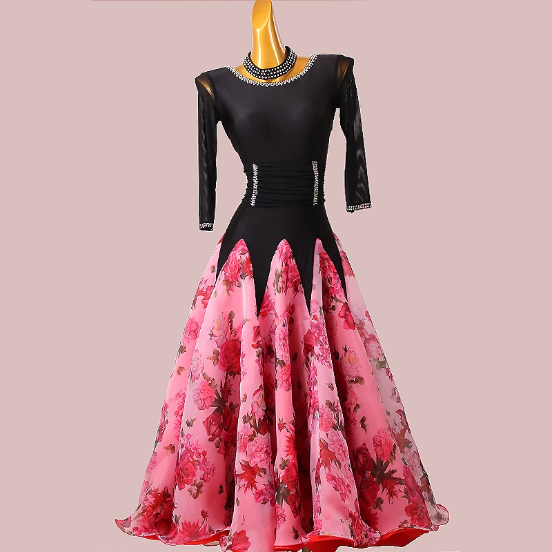 

New Ballroom Dance Dress High-End Skirt National Standard Waltz Dancing Costumes Female Adult Profession Performance Clothing