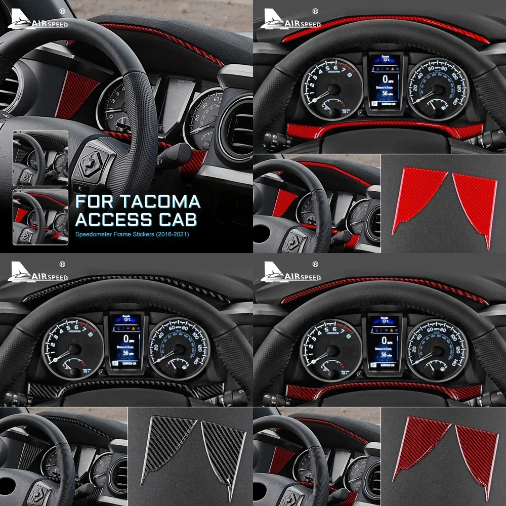 

Накладка на приборную панель из настоящего мягкого карбона для Toyota Tacoma 2016-2023 гг.