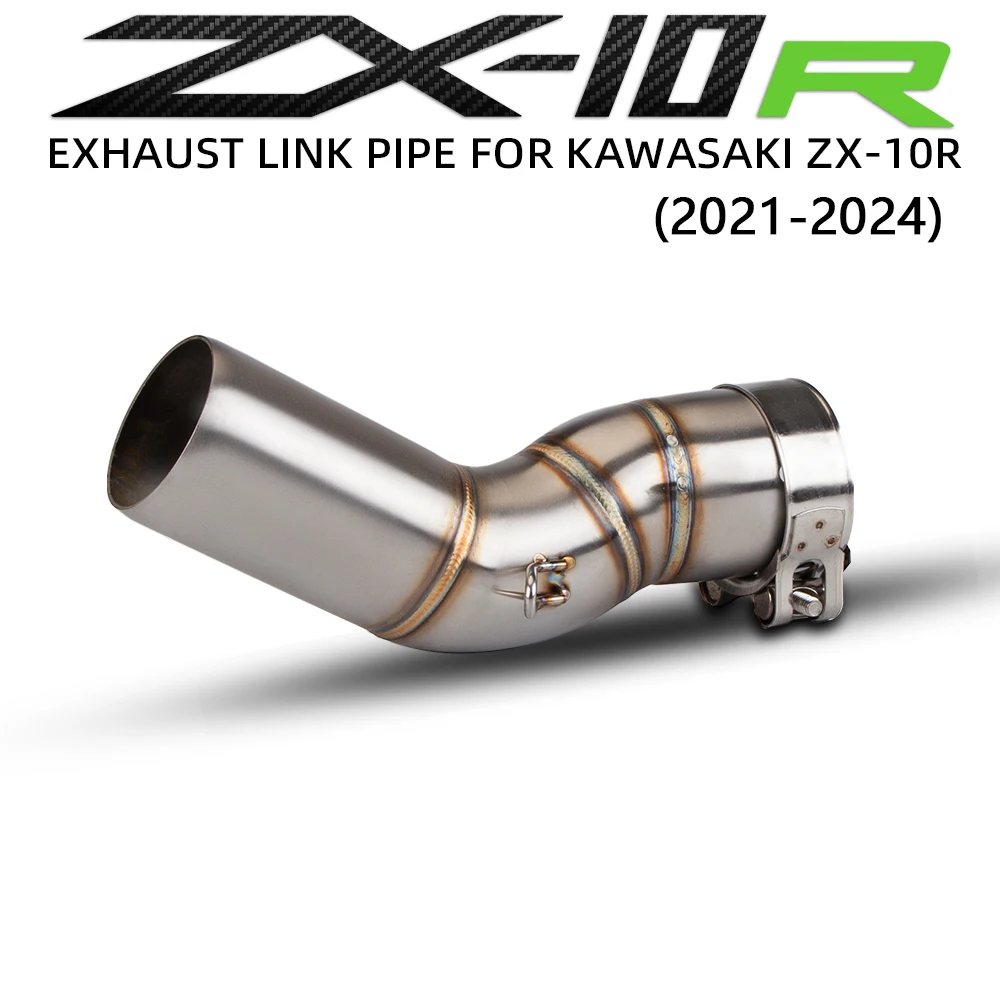 For KAWASAKI Ninja ZX-10R ZX10R 2021 2022 2023 2024 Motorcycle Exhaust System Modify Stainless 51mm Interface Middle Link Pipe