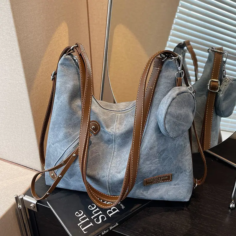 حقيبة حمل عالية الجودة بسعة كبيرة - موديل جديد 2025 - حقيبة كتف مفردة غير رسمية ومتعددة الاستخدامات - حقيبة كروس كلاسيكية