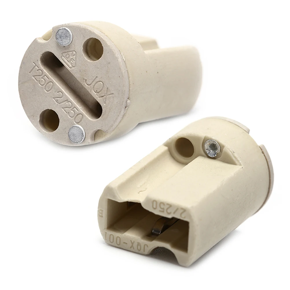 B*New 5pcs/lot G9 Lamp Base 110-220V 3A Ceramic Socket G9 Type Halogen Lamp Holder Ceramic Lamp Bases