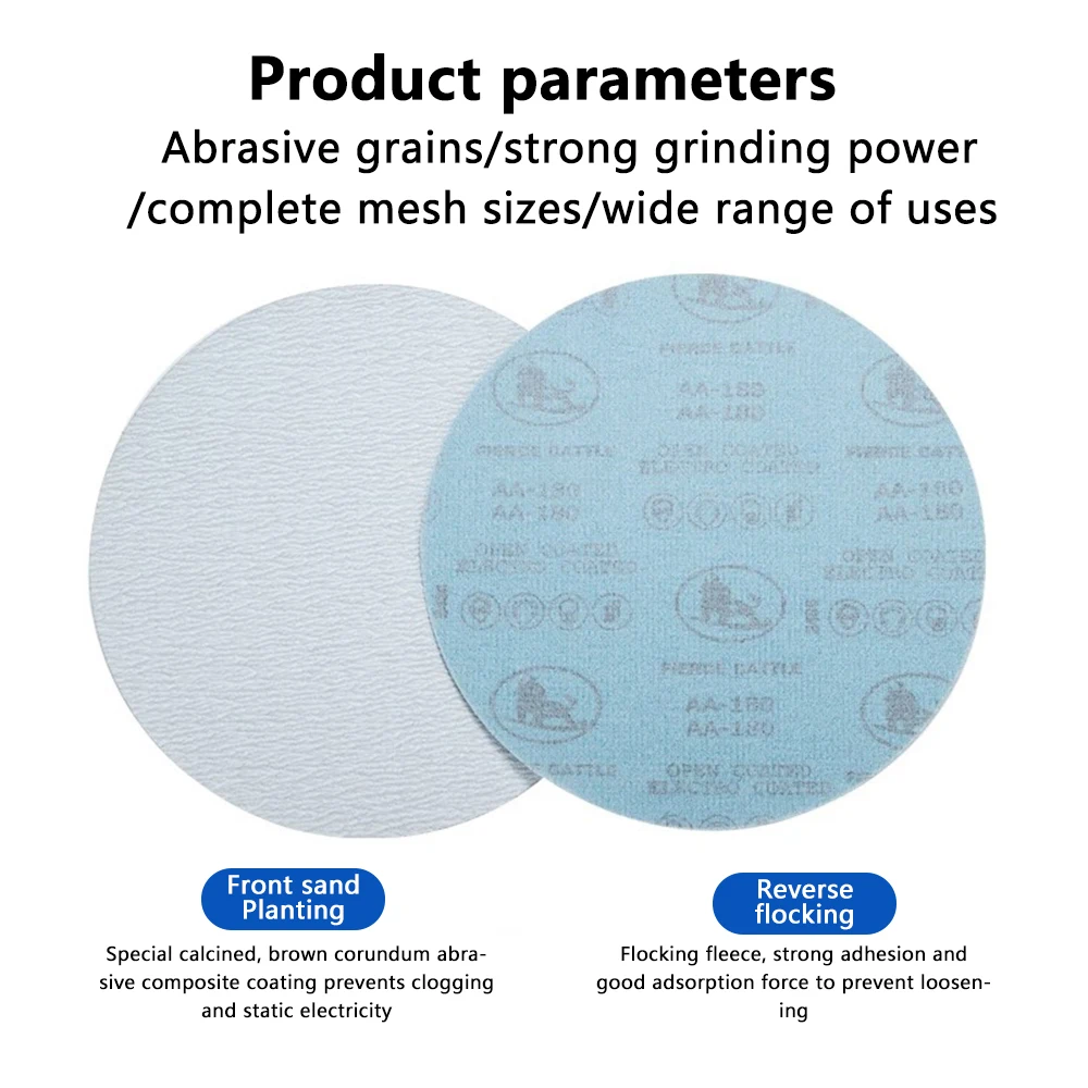10 Pieces 9 Inch 225mm Sanding Disc Drywall Sandpaper Tool Self-adhesive Semi-Round Corner Sandpaper Assortment 180/240/320 Grit