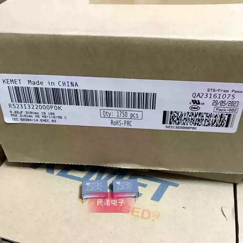 10-100pcs R52 310VAC 0.22UF 310V 224 220NF Pin Distance 15mm Brand New AV Safety Standard Film Capacitors