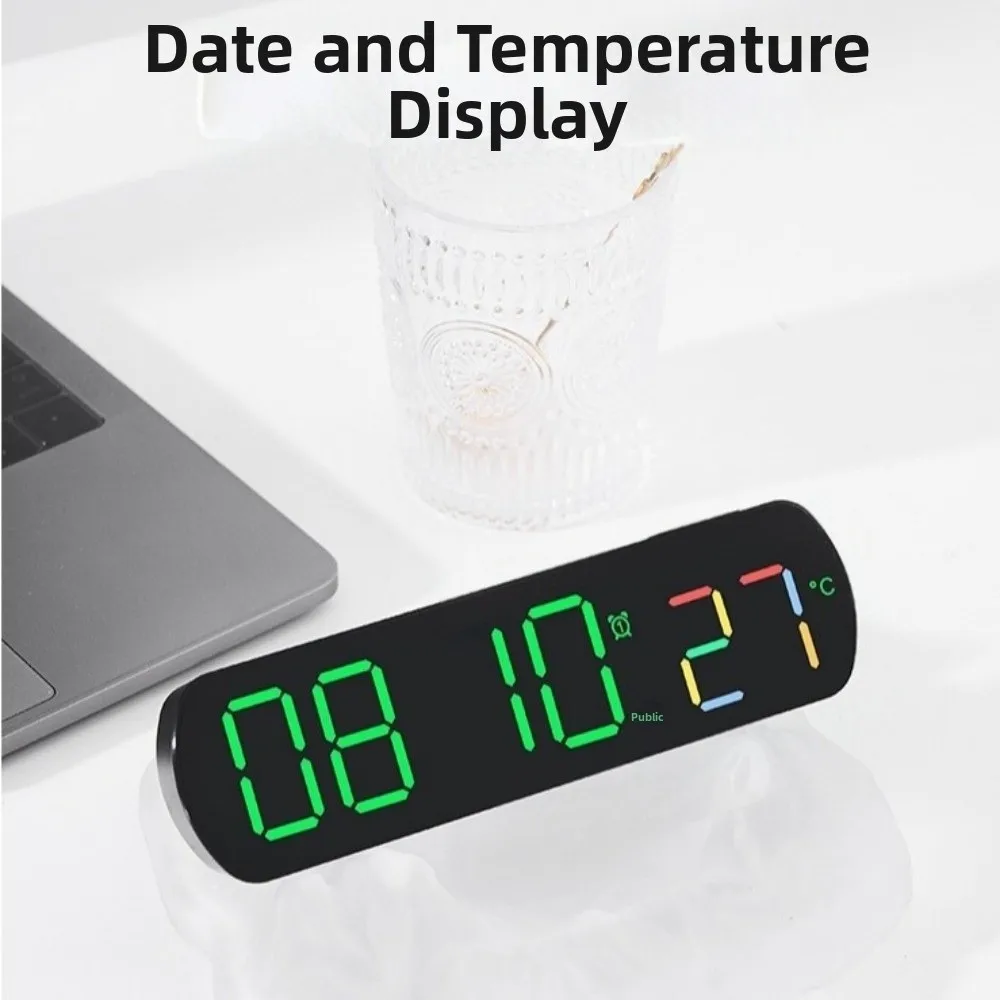 

Large Display Digital Alarm Clock Temperature Display 12/24 Hour Temperature Display Clock Loud Alarm Jump Seconds Function