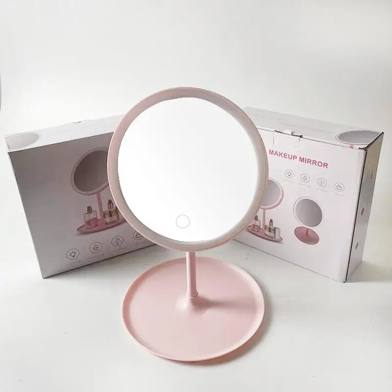 Makeup Mirror With Light White LED Daylight Vanity Mirror Detachable/Storage Base 3 Modes Mirror With Light Gift USB Cable