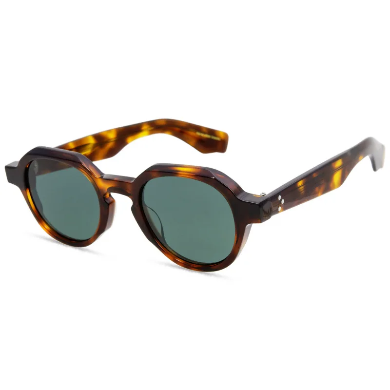 Classic Retro Acetate Sunglasses Men Optical Prescription Custom Eyeglasses Round Women Outdoor Travel UV400 Protective Glasses