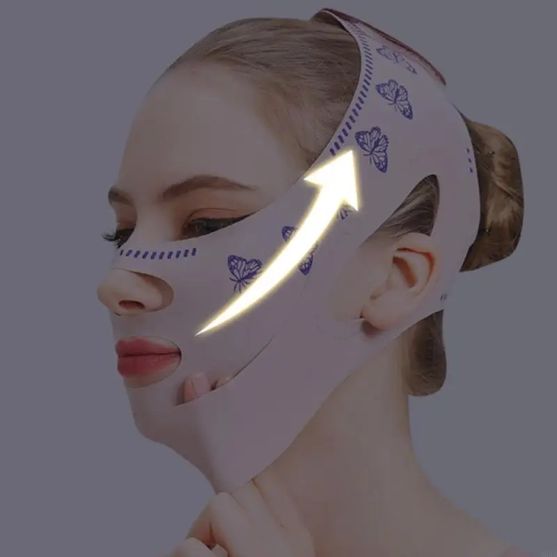 E65F Adjustable Butterfly Design Face Lifting Mask Chin Strap Promote Face Slimming