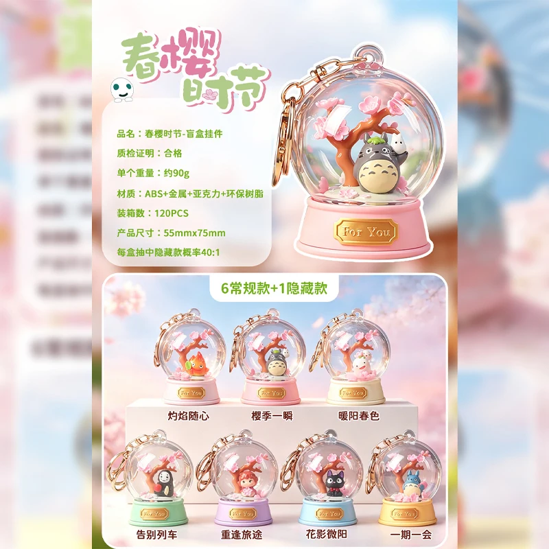 Anime Hayao Miyazaki Frühlings-Kirschblüten-Saison Serie Blind Box Desktop-Ornament Spielzeug Mystery Box Sammlerstücke Geschenke