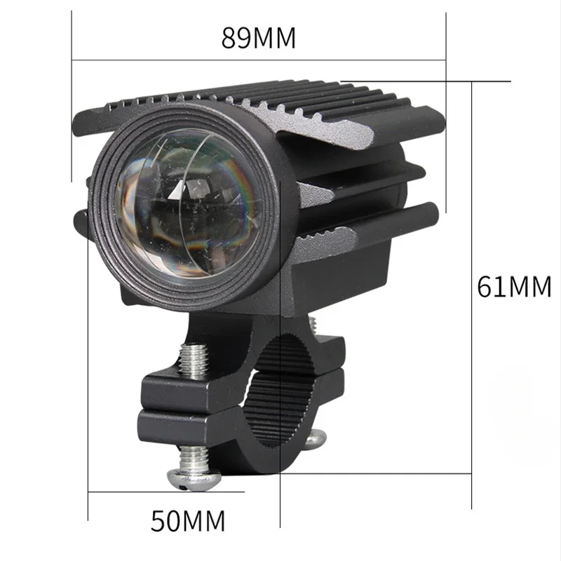 Lampu Sorot sepeda motor lampu depan pesawat model, lampu depan dekat dan jauh lensa warna ganda lampu mobil listrik/10 buah