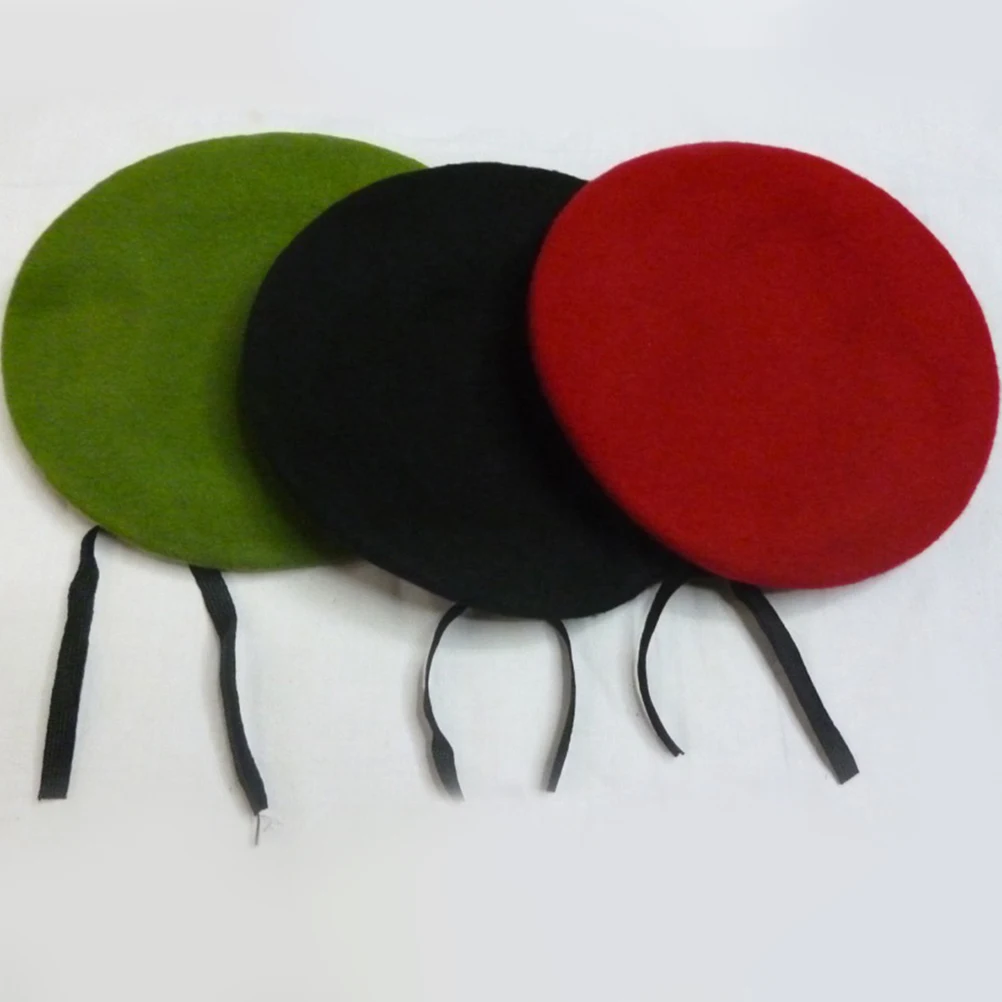 

2024 New Arrival Pure Wool Unisex Beret Hat For Men Women Lightweight Warm Stylish Headwear All Seasons Army Green